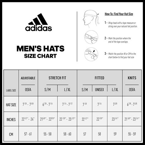 adidas bucket hat size chart.